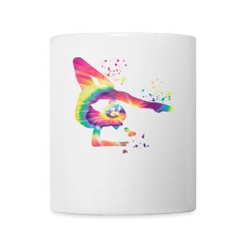 Gymnast With Floor Rhythmic Gymnastics - Mug - white - Front