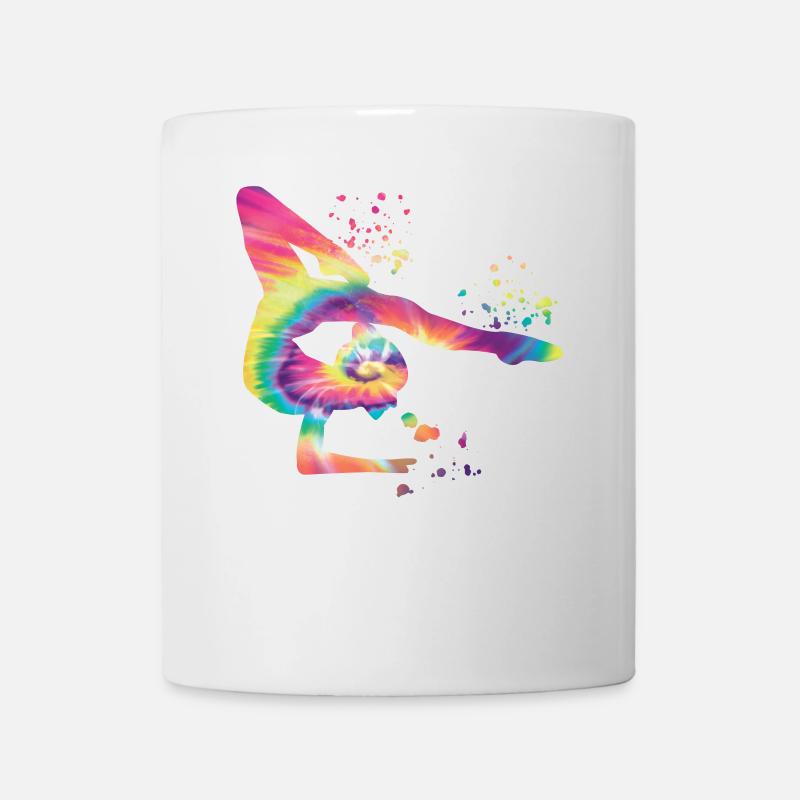 Gymnaste avec gymnastique rythmique au sol - Mug blanc - blanc