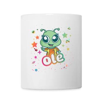 OLE - Beau nom de garçon avec un extraterrestre mignon - Mug blanc - blanc - Devant