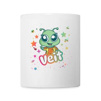 VEIT - Beautiful boy name with cute alien - Mug - white - Front