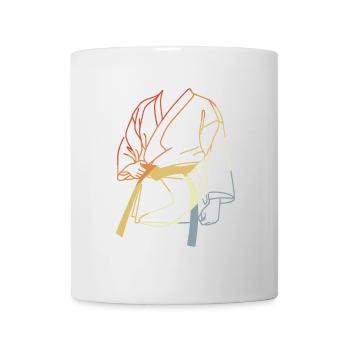 Karateka Drawing Vintage Look - Mug - white - Front