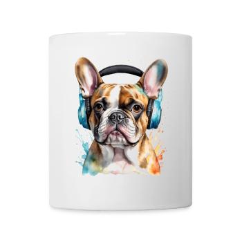 Casque Bouledogue Français Frenchie Dog - Mug blanc - blanc - Devant