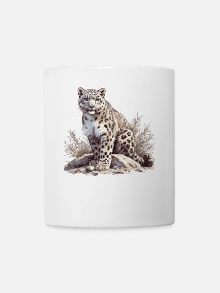 Snow Leopard Schneeleoparden Schneeleopard - Tasse - Weiß