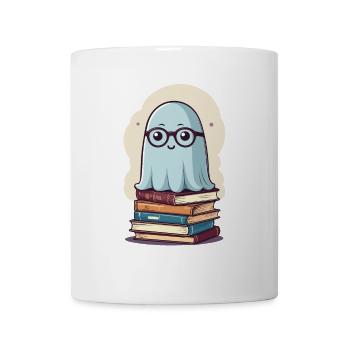Reading Halloween Ghost Book Lover Style - Mug - white - Front