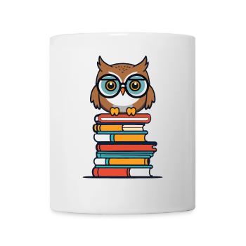 Illustration de livre liteCute pour l’amoureux des hiboux - Mug blanc - blanc - Devant