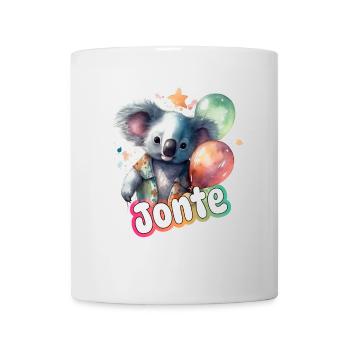 JONTE - Schöner Junge Name mit süßem PANDA - Tasse - Weiß - Vorne