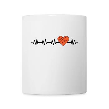 Basketballer Basketball-spieler Herzschlag - Tasse - Weiß - Vorne