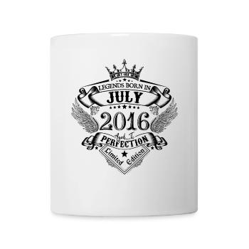 2016 Juli 2016 Geburtstag Juli 2016 - Tasse - Weiß - Vorne