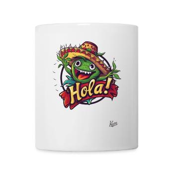 Happy plant with sombrero: ¡Hola! - Mug - white - Front