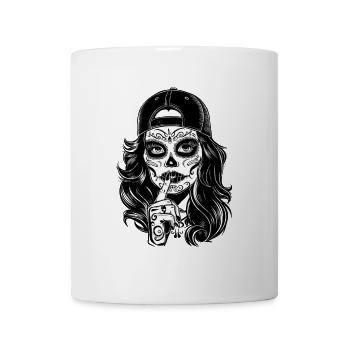 De Los Muertos mit einer Frau für Mexikaner - Tasse - Weiß - Vorne