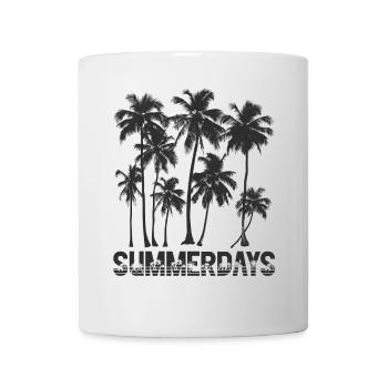 Summerdays with Palm Trees Summertime Sea Beach - Mug - white - Front
