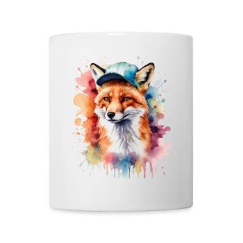 Fox Snapback Cap Cool Animal Design Print - Mug - white - Front