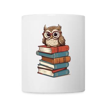 Books Owl for owl lovers and bookworms - Mug - white - Front