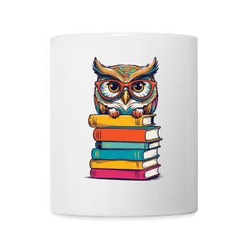Livres Hibou Mignon Livre Illustration Littérature - Mug blanc - blanc - Devant