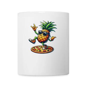 Pineapple Pizza Cool Sunglasses Summer - Mug - white - Front
