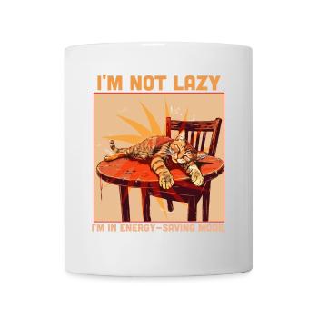Chat paresseux Humour Mode d’économie d’énergie Citation amusante - Mug blanc - blanc - Devant