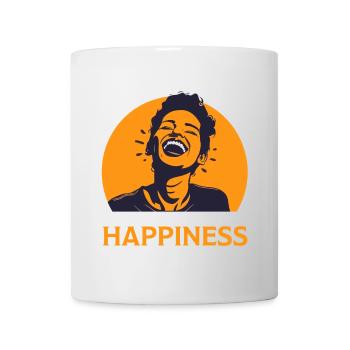 Ich leide unter chronischem Glück Lustige Frau Lachen - Tasse - Weiß - Vorne