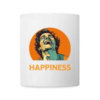 Ich leide unter chronischem Glück Lustiger Mann Lachen - Tasse - Weiß - Vorne