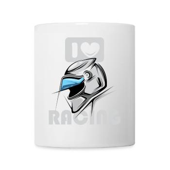 I Love Racing Racing Motorcycle Car Icon - Mug - white - Front