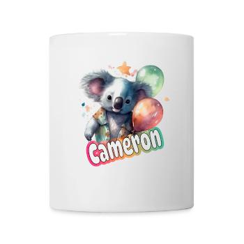 CAMERON - Schöner Junge Name mit süßem PANDA - Tasse - Weiß - Vorne