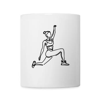 Fitness Sportswoman - Mug - white - Front