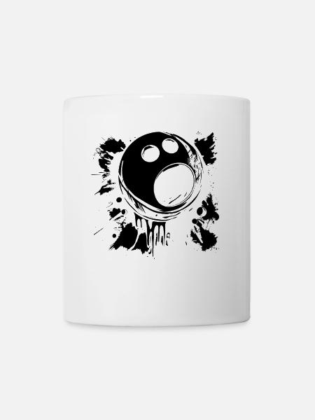Bowlingkugel - Tasse - Weiß