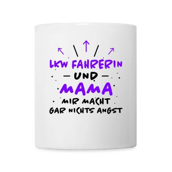 LKW Fahrerin Spruch Fun Lastwagenfahrerin Geschenk - Tasse - Weiß - Vorne