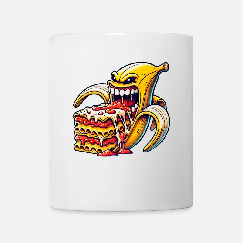 Lasagne drôle à la banane italienne - Mug blanc - blanc