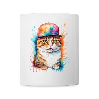 Casquette Snapback Coloré Imprimé Motif D’animal Drôle - Mug blanc - blanc - Devant