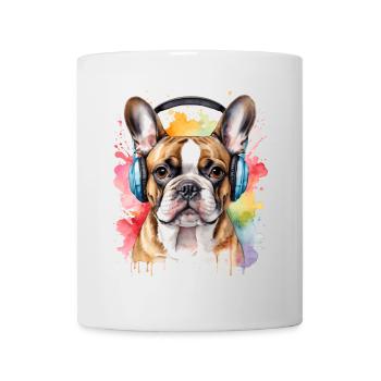 Casque Bouledogue Français Frenchie Dog - Mug blanc - blanc - Devant
