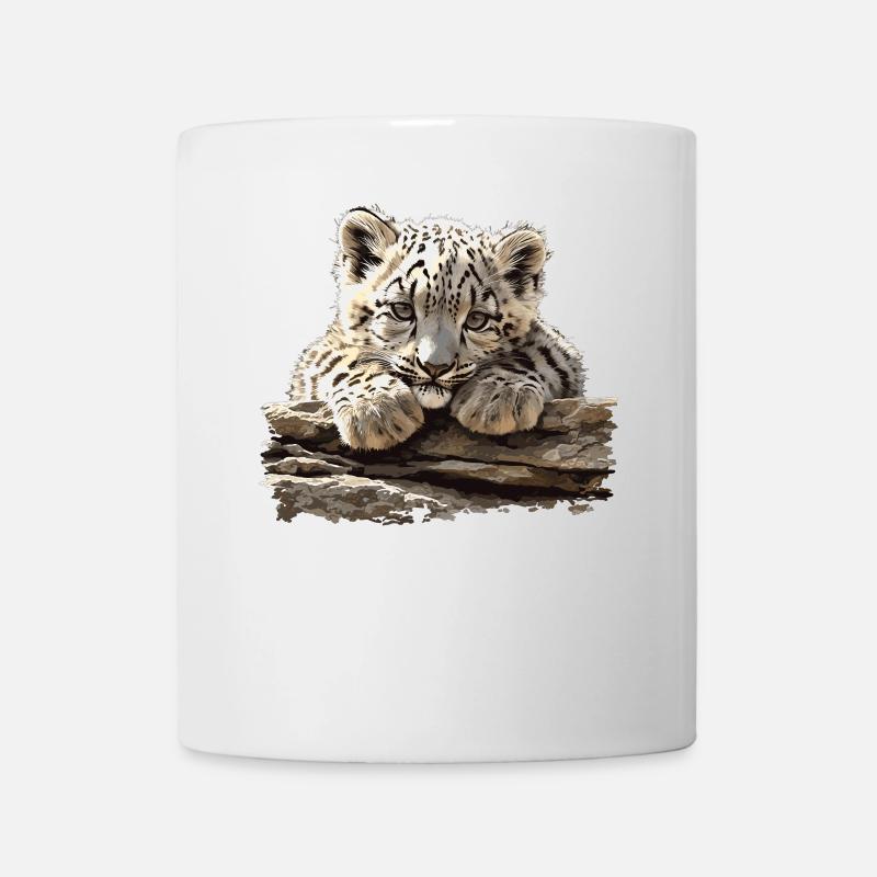 Snow Leopard Schneeleoparden Schneeleopard - Tasse - Weiß