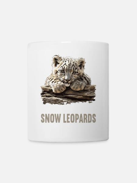 Snow Leopard Schneeleoparden Schneeleopard - Tasse - Weiß