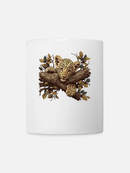Leoparden Leopard - Tasse - Weiß