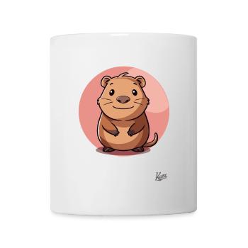 Niedlicher und fröhlicher bescheidener Hamster - Tasse - Weiß - Vorne