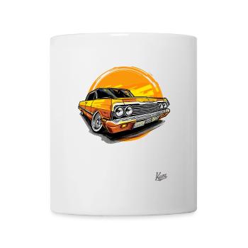 Klassischer Goldener Oldtimer: Lowrider-Style - Tasse - Weiß - Vorne