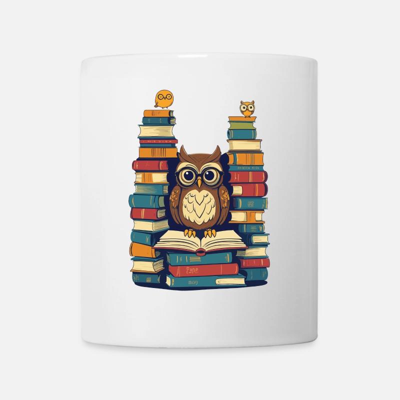 Bücher Eule Für Eulen Liebhaber Leseratte - Tasse - Weiß