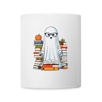 Book Lover Style Reading Halloween Ghost - Mug - white - Front