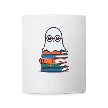 Book Lover Style Reading Halloween Ghost - Mug - white - Front