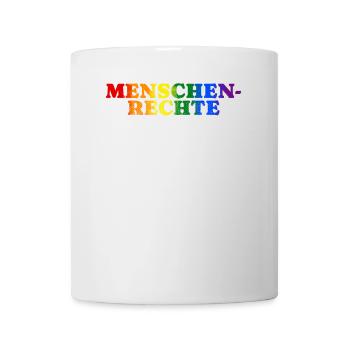 Schönes "gegen Rassismus" Refugees Welcome - Tasse - Weiß - Vorne
