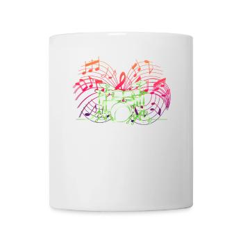 Drums Schlagzeuger Schlagzeugspieler Drummer - Tasse - Weiß - Vorne
