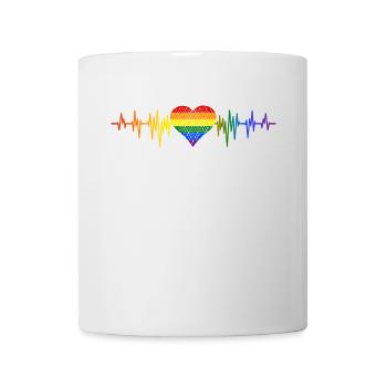 Gender Lesben, Schwule, Trans, Queer Regenbogen - Tasse - Weiß - Vorne