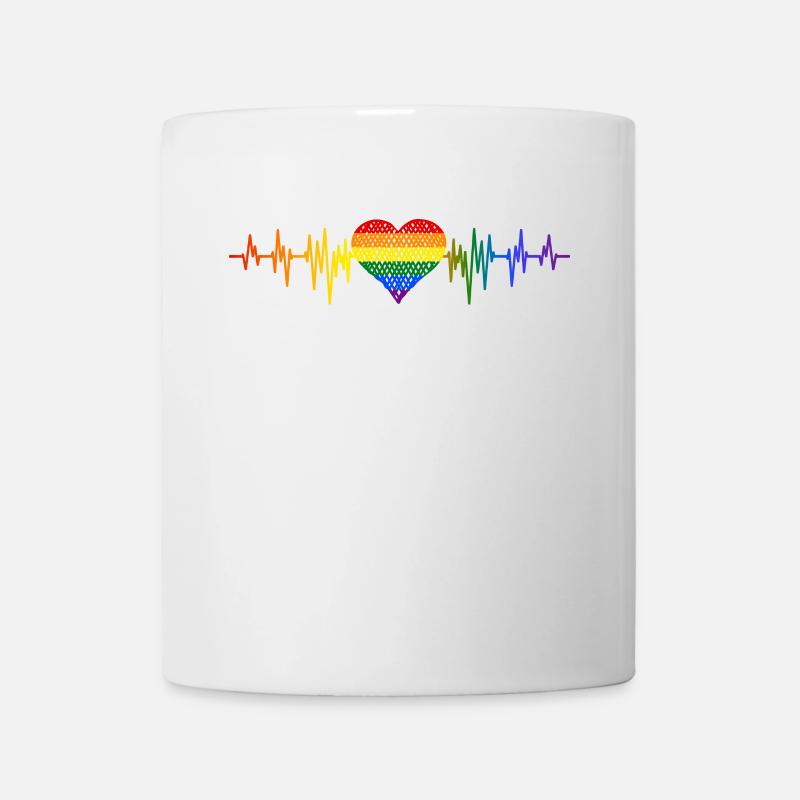 Gender Lesben, Schwule, Trans, Queer Regenbogen - Tasse - Weiß
