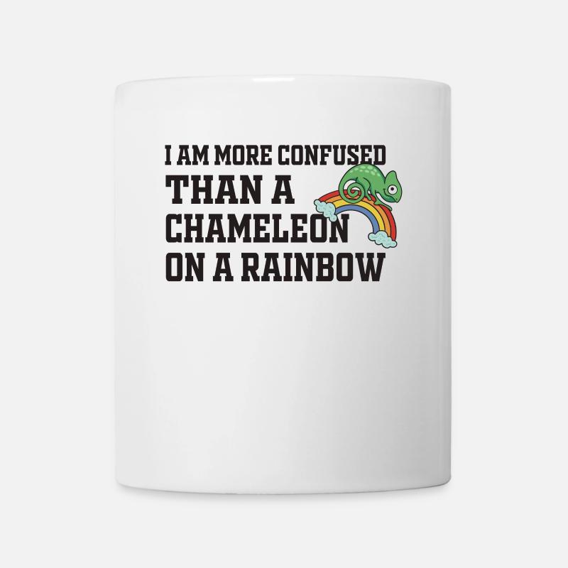 Ich Bin Verwirrter Als Ein Chamäleon - Tasse - Weiß