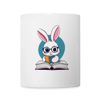 Lapin de lecture rat de bibliothèque parfait lapin - Mug blanc - blanc - Devant
