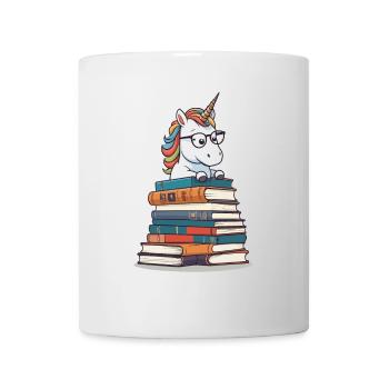 Mignon rat de bibliothèque licorne lecture imaginative - Mug blanc - blanc - Devant