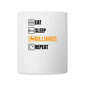 Pool Billard Billardtisch lustige Sprüche Snooker - Tasse - Weiß - Vorne