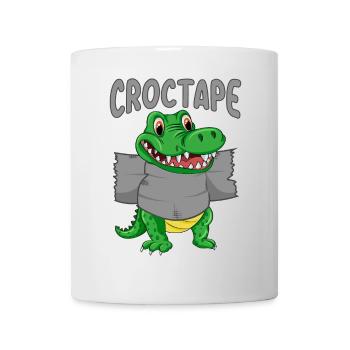 Croc Tape | Krokodil Baby mit Croc Tape - Tasse - Weiß - Vorne