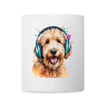 Goldendoodle Casque Chien Animal Design Imprimer - Mug blanc - blanc - Devant
