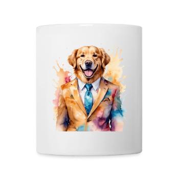 Golden Retriever Costume Chien Drôle Design Imprimer - Mug blanc - blanc - Devant