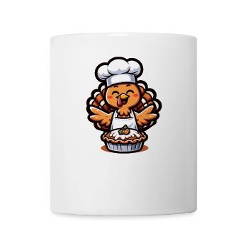 Thanksgiving Turkey Chef Baker Pumkin Pie - Mug - white - Front